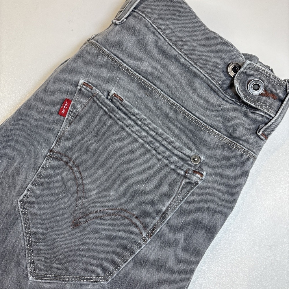 Levis 511 Jeans Womens W36 L34 Grey Slim Stretch Pockets Denim Adj Waist Buttons